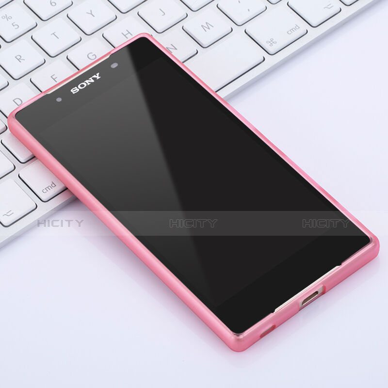 Sony Xperia Z5用シリコンケース ソフトタッチラバー 質感もマット ソニー ピンク
