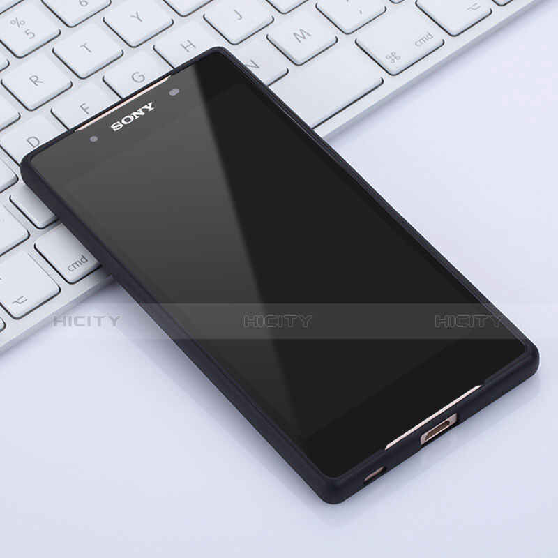 Sony Xperia Z5用シリコンケース ソフトタッチラバー 質感もマット ソニー ブラック