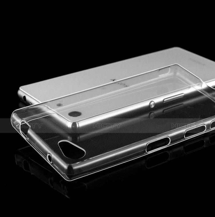 Sony Xperia Z5 Compact用極薄ソフトケース シリコンケース 耐衝撃 全面保護 クリア透明 ソニー クリア