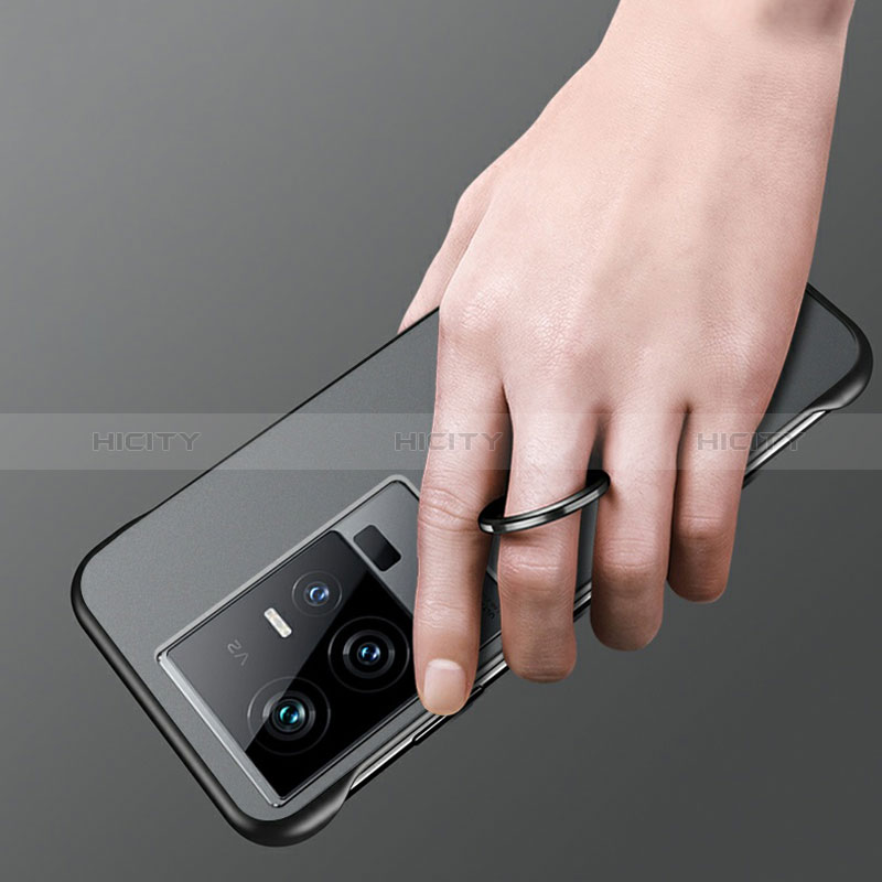 Vivo iQOO 11 5G用ハードカバー クリスタル クリア透明 フレームレス アンド指輪 マグネット式 Vivo 