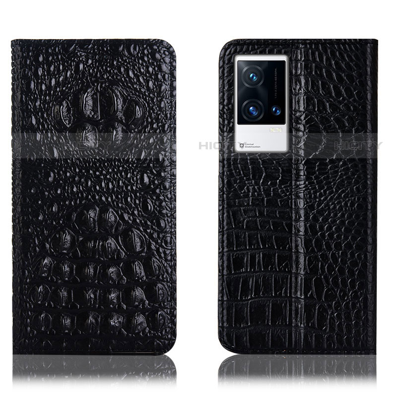 Vivo iQOO 8 5G用手帳型 レザーケース スタンド カバー H11P Vivo ブラック