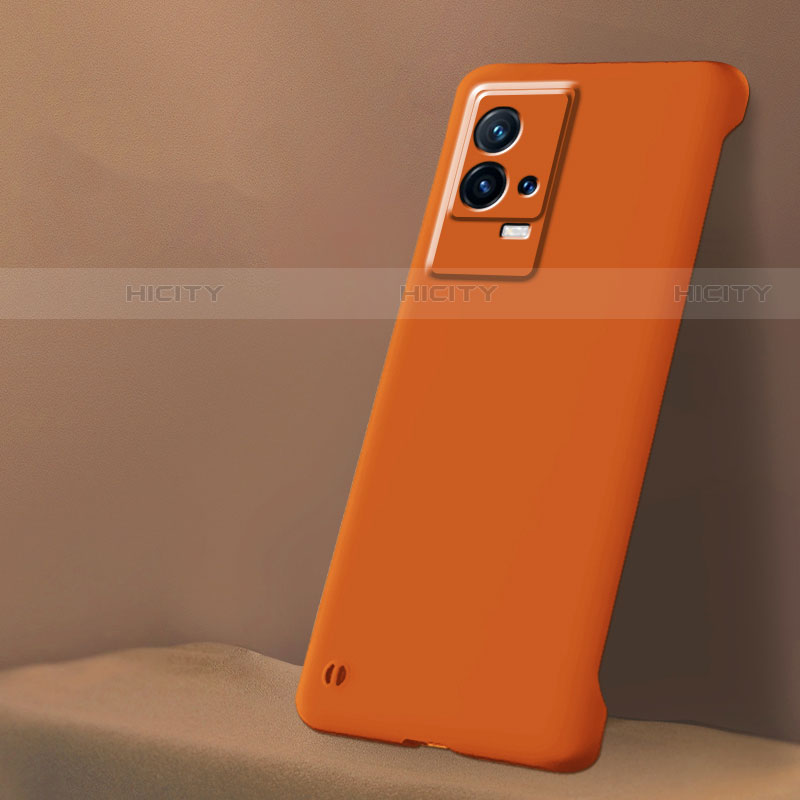 Vivo iQOO 8 5G用ハードケース プラスチック 質感もマット カバー M01 Vivo オレンジ