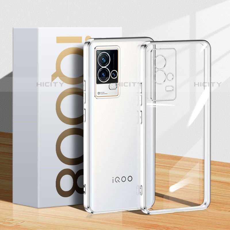 Vivo iQOO 8 5G用極薄ソフトケース シリコンケース 耐衝撃 全面保護 クリア透明 H01 Vivo クリア