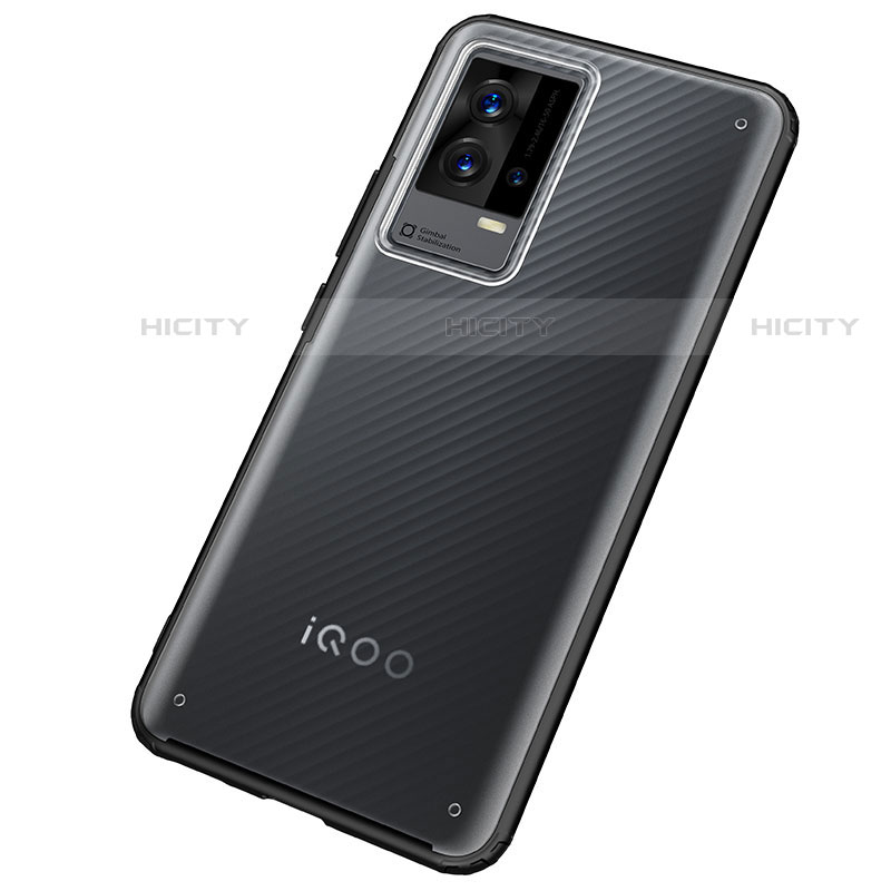 Vivo iQOO 8 5G用ハイブリットバンパーケース クリア透明 プラスチック カバー M03 Vivo 