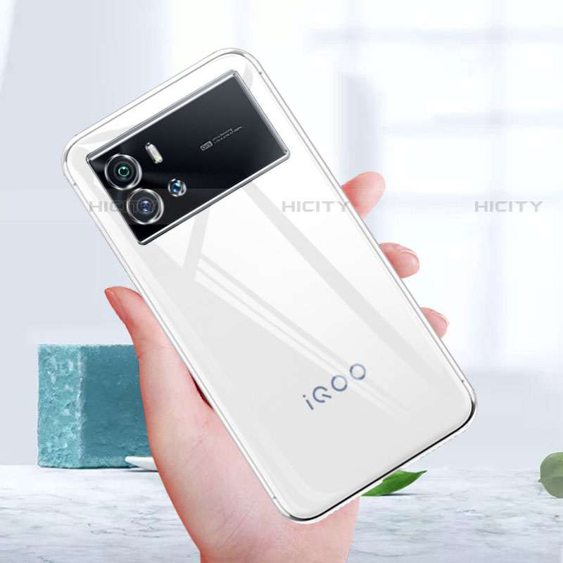 Vivo iQOO 9 5G用極薄ソフトケース シリコンケース 耐衝撃 全面保護 クリア透明 T02 Vivo クリア