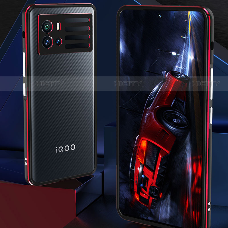 Vivo iQOO 9 5G用ケース 高級感 手触り良い アルミメタル 製の金属製 バンパー カバー Vivo 