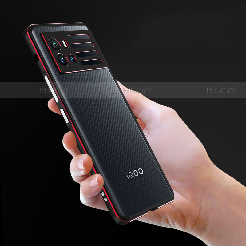 Vivo iQOO 9 5G用ケース 高級感 手触り良い アルミメタル 製の金属製 バンパー カバー A01 Vivo 