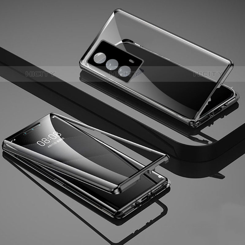 Vivo iQOO Z5 5G用ケース 高級感 手触り良い アルミメタル 製の金属製 360度 フルカバーバンパー 鏡面 カバー Vivo 