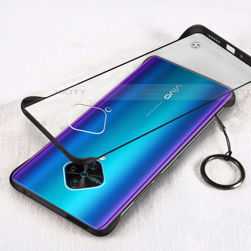 Vivo S1 Pro用ハードカバー クリスタル クリア透明 H01 Vivo ブラック