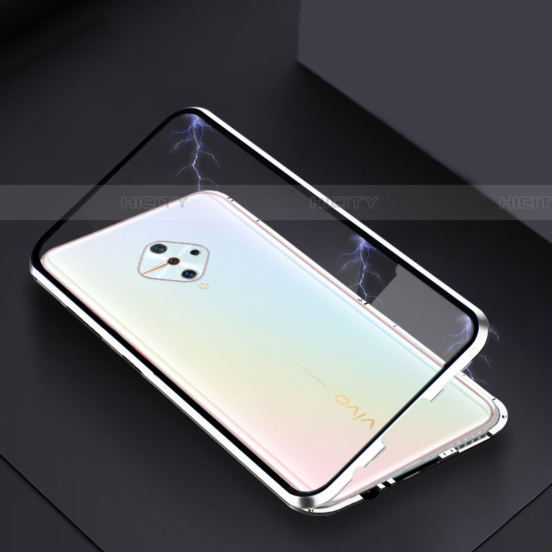 Vivo S1 Pro用ケース 高級感 手触り良い アルミメタル 製の金属製 360度 フルカバーバンパー 鏡面 カバー Vivo 