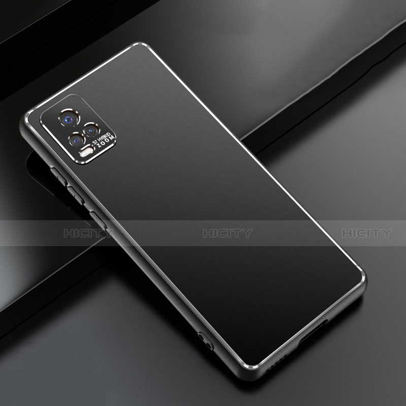 Vivo V20 Pro 5G用ケース 高級感 手触り良い アルミメタル 製の金属製 カバー Vivo ブラック