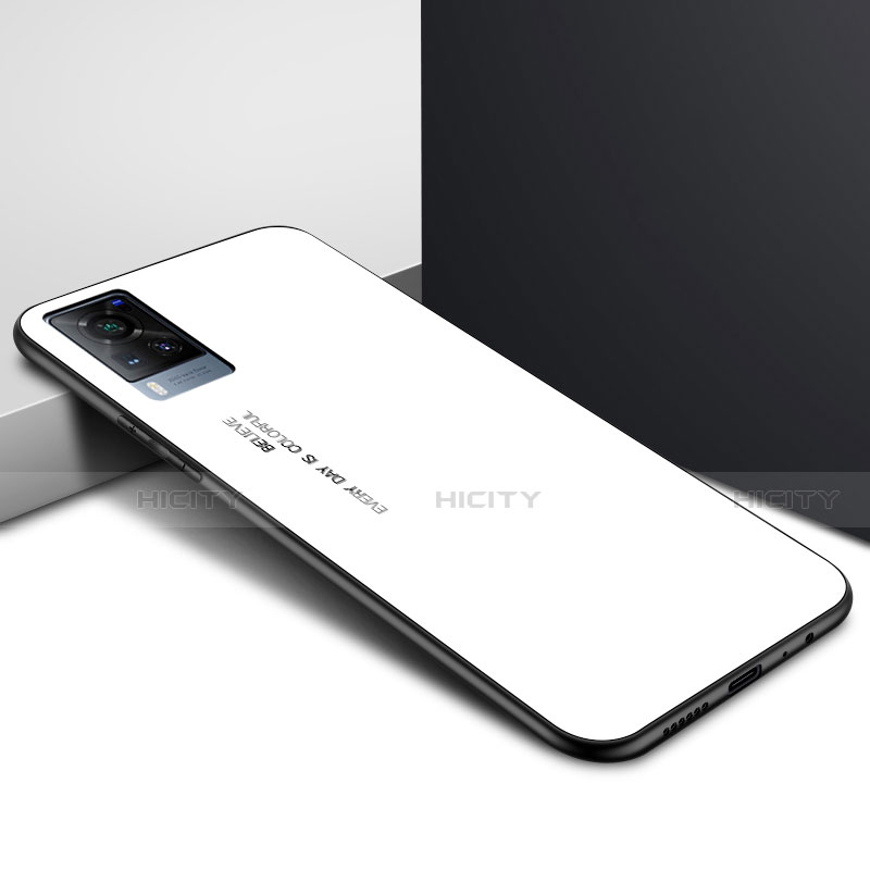 Vivo X60 5G用ハイブリットバンパーケース プラスチック 鏡面 カバー Vivo 