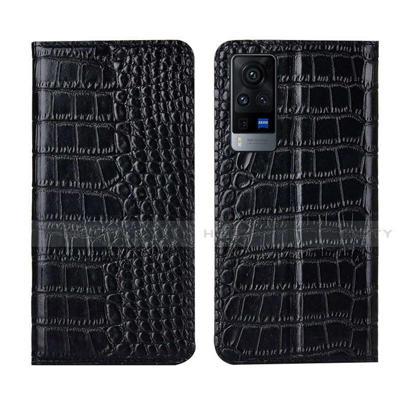 Vivo X60T 5G用手帳型 レザーケース スタンド カバー L01 Vivo ブラック