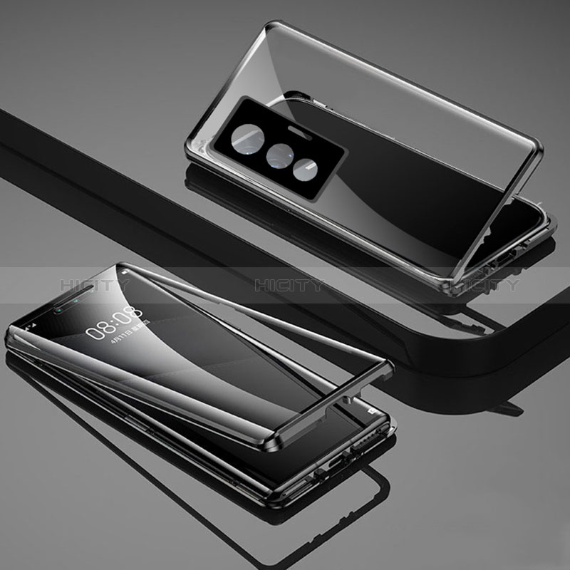 Vivo X70 5G用ケース 高級感 手触り良い アルミメタル 製の金属製 360度 フルカバーバンパー 鏡面 カバー P01 Vivo 