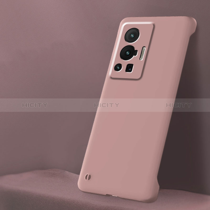 Vivo X70 Pro 5G用ハードケース プラスチック 質感もマット フレームレス カバー Vivo ピンク