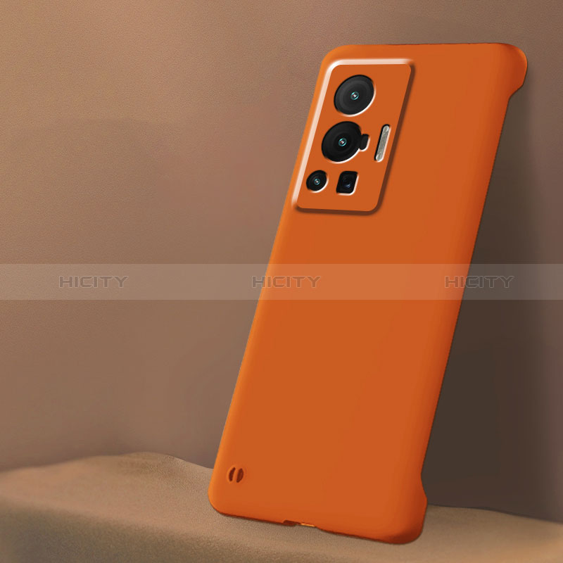Vivo X70 Pro 5G用ハードケース プラスチック 質感もマット フレームレス カバー Vivo オレンジ