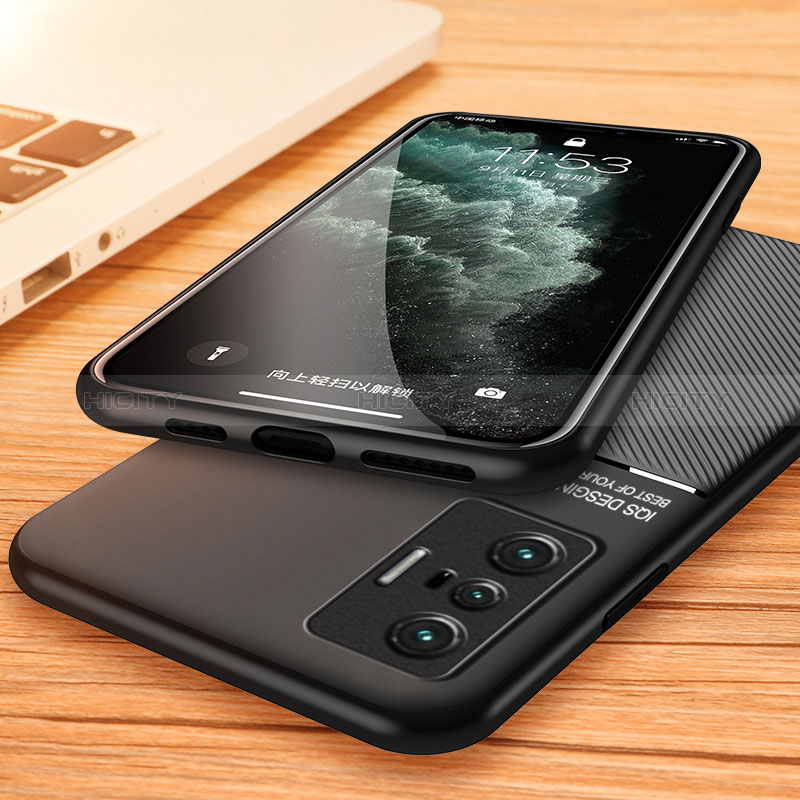 Vivo X70 Pro 5G用極薄ソフトケース シリコンケース 耐衝撃 全面保護 マグネット式 バンパー Vivo 