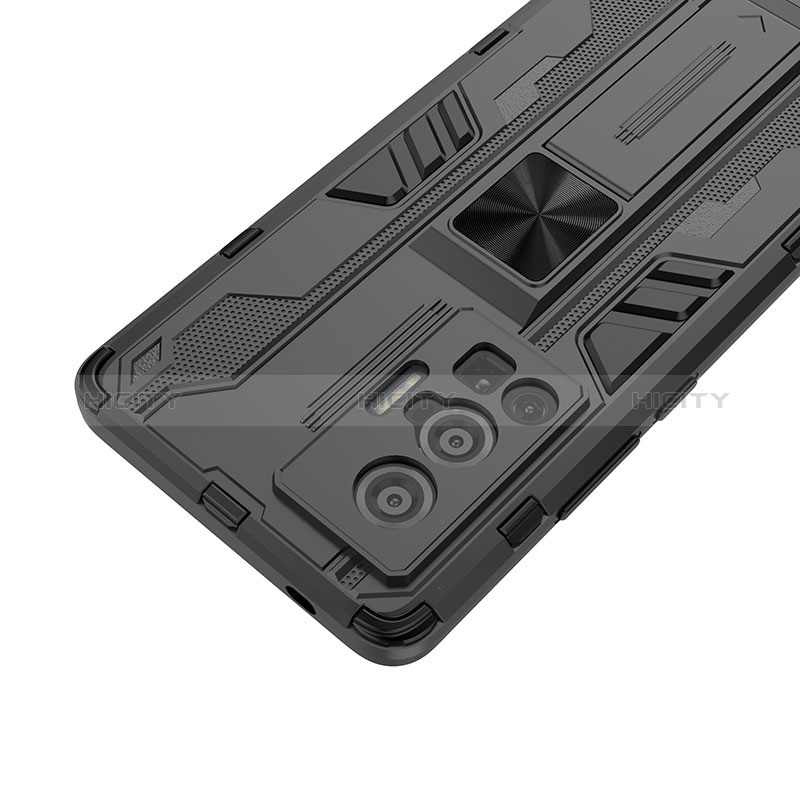 Vivo X70 Pro 5G用ハイブリットバンパーケース スタンド プラスチック 兼シリコーン カバー マグネット式 KC2 Vivo 