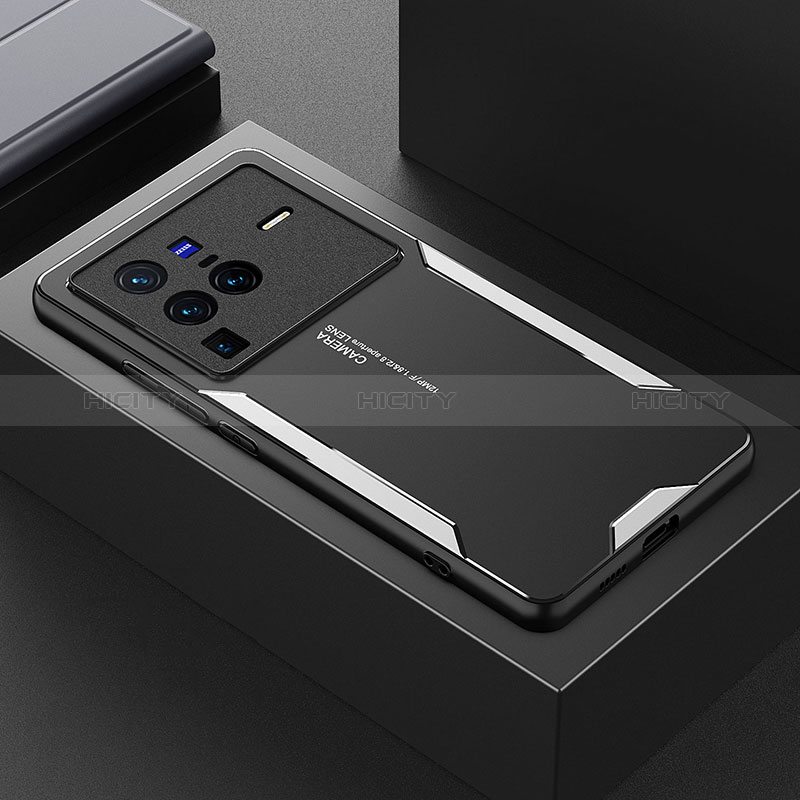 Vivo X80 Pro 5G用ケース 高級感 手触り良い アルミメタル 製の金属製 兼シリコン カバー PB1 Vivo 