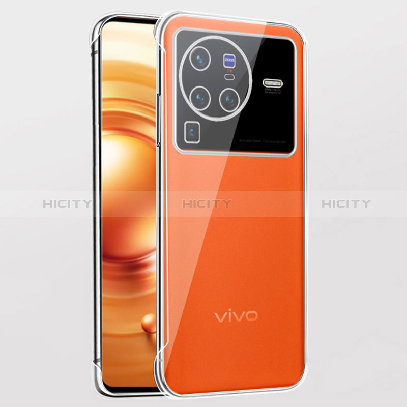 Vivo X80 Pro 5G用ハードカバー クリスタル クリア透明 フレームレス Vivo 