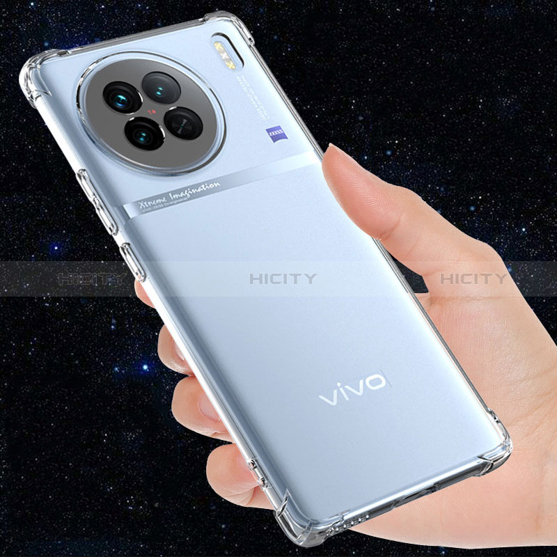 Vivo X90 Pro 5G用極薄ソフトケース シリコンケース 耐衝撃 全面保護 クリア透明 カバー Vivo クリア