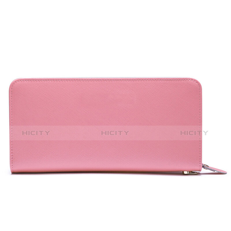 ハンドバッグ ポーチ 財布型ケース レザー ユニバーサル ピンク