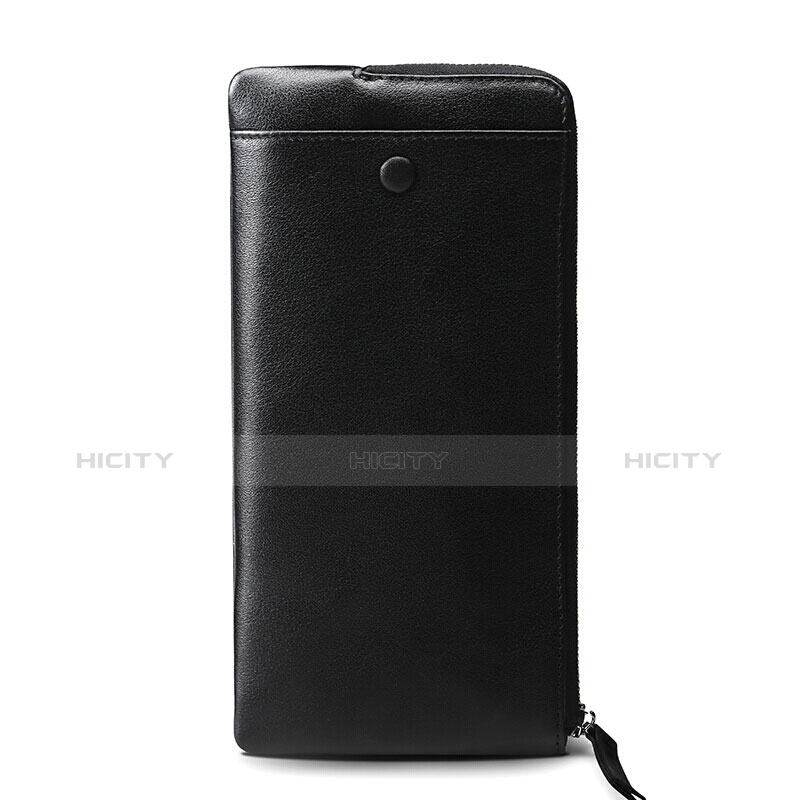 ハンドバッグ ポーチ 財布型ケース レザー ユニバーサル H05 ブラック