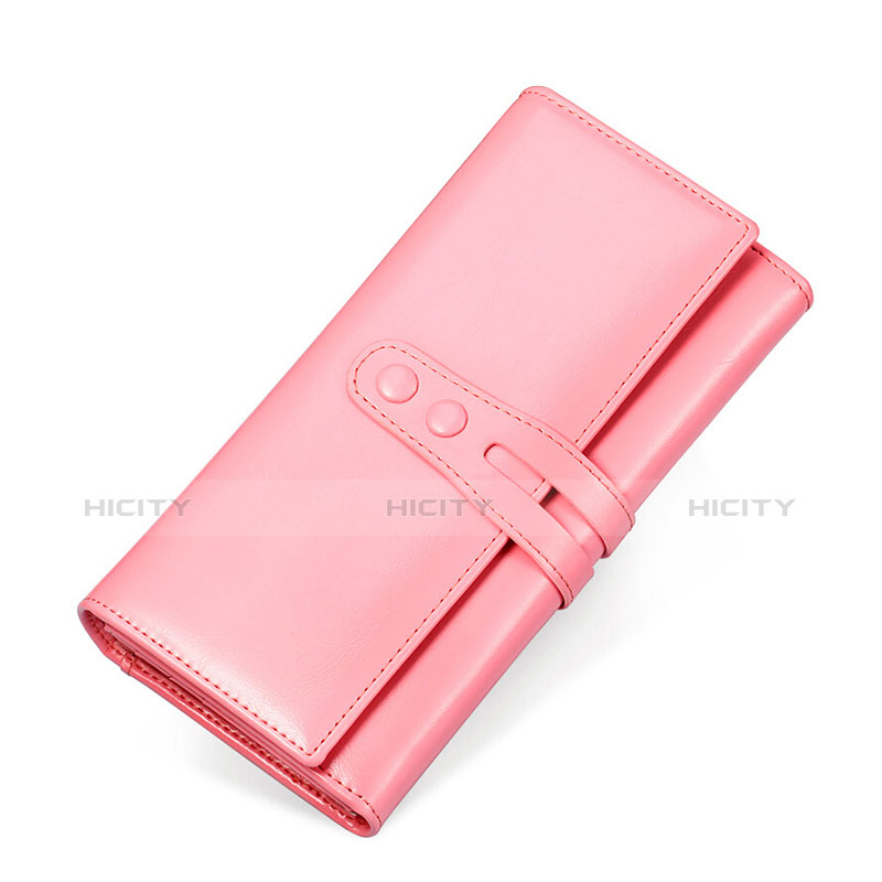 ハンドバッグ ポーチ 財布型ケース レザー ユニバーサル H14 ピンク