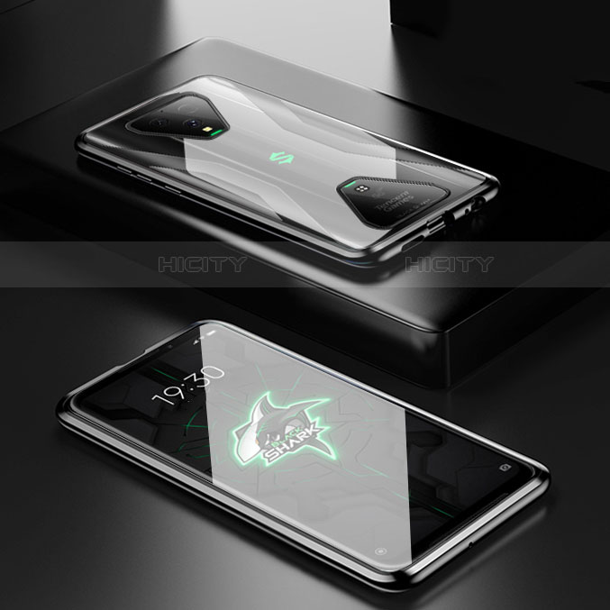 Xiaomi Black Shark 3用ケース 高級感 手触り良い アルミメタル 製の金属製 360度 フルカバーバンパー 鏡面 カバー Xiaomi ブラック