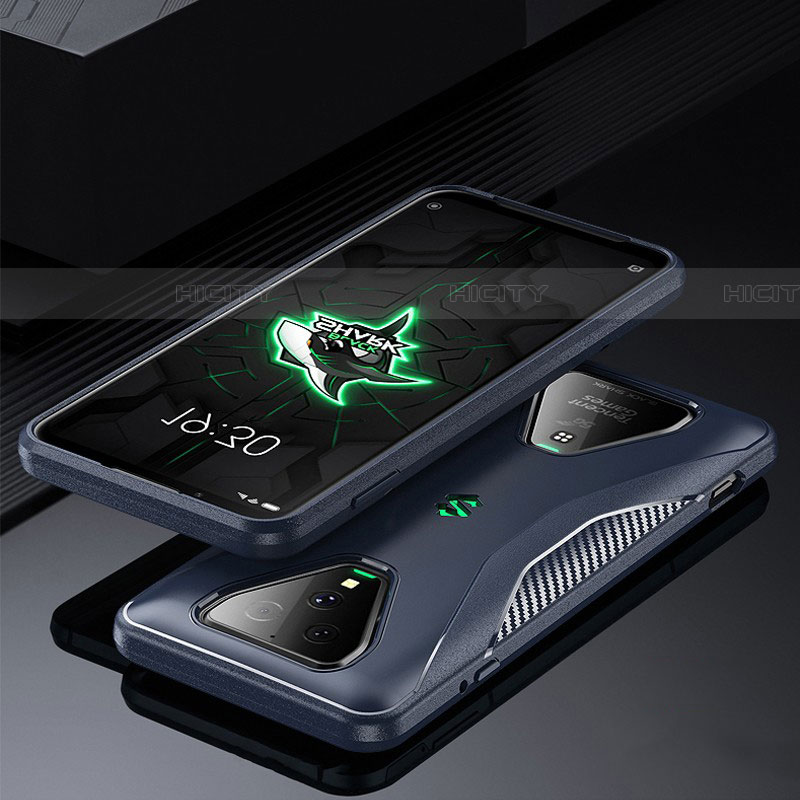 Xiaomi Black Shark 3 Pro用360度 フルカバー極薄ソフトケース シリコンケース 耐衝撃 全面保護 バンパー Xiaomi ネイビー