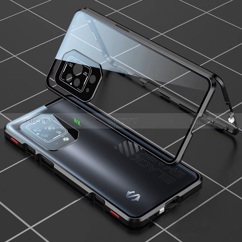 Xiaomi Black Shark 5 5G用ケース 高級感 手触り良い アルミメタル 製の金属製 360度 フルカバーバンパー 鏡面 カバー P01 Xiaomi 