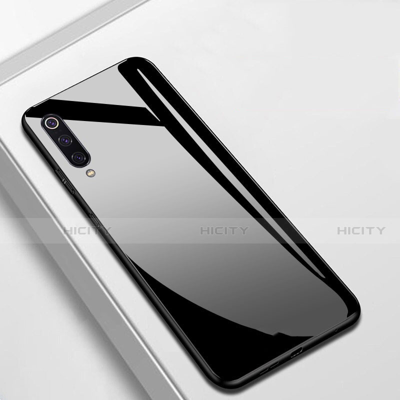Xiaomi CC9e用ハイブリットバンパーケース プラスチック 鏡面 カバー Xiaomi ブラック