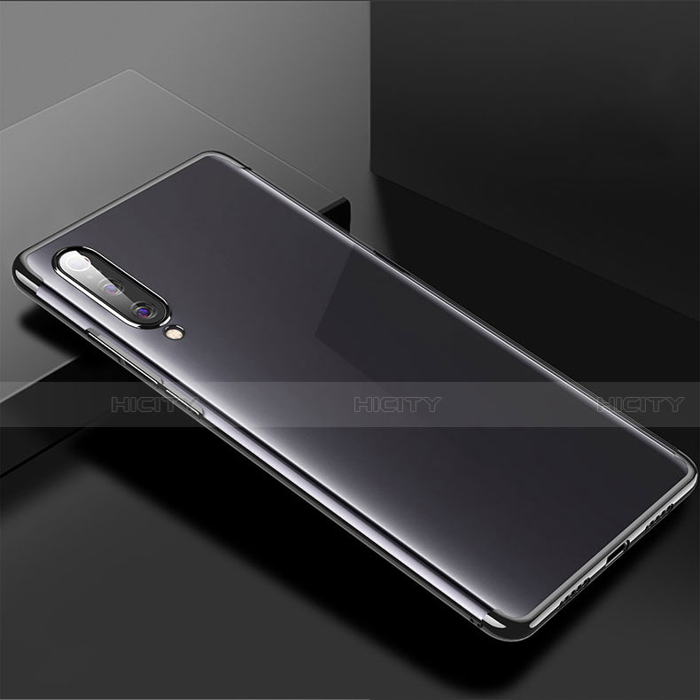 Xiaomi CC9e用極薄ソフトケース シリコンケース 耐衝撃 全面保護 クリア透明 H02 Xiaomi ブラック