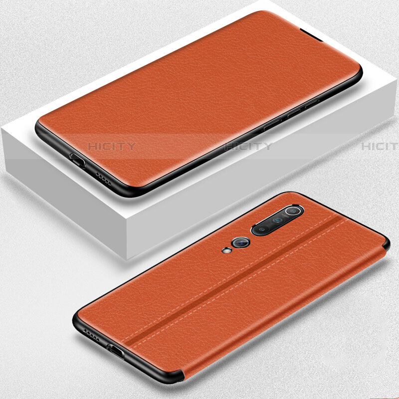 Xiaomi Mi 10用手帳型 レザーケース スタンド カバー L05 Xiaomi オレンジ