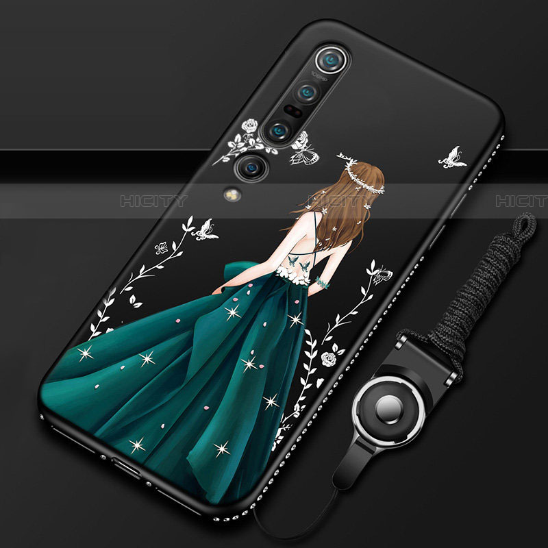 Xiaomi Mi 10 Pro用シリコンケース ソフトタッチラバー バタフライ ドレスガール ドレス少女 カバー Xiaomi 