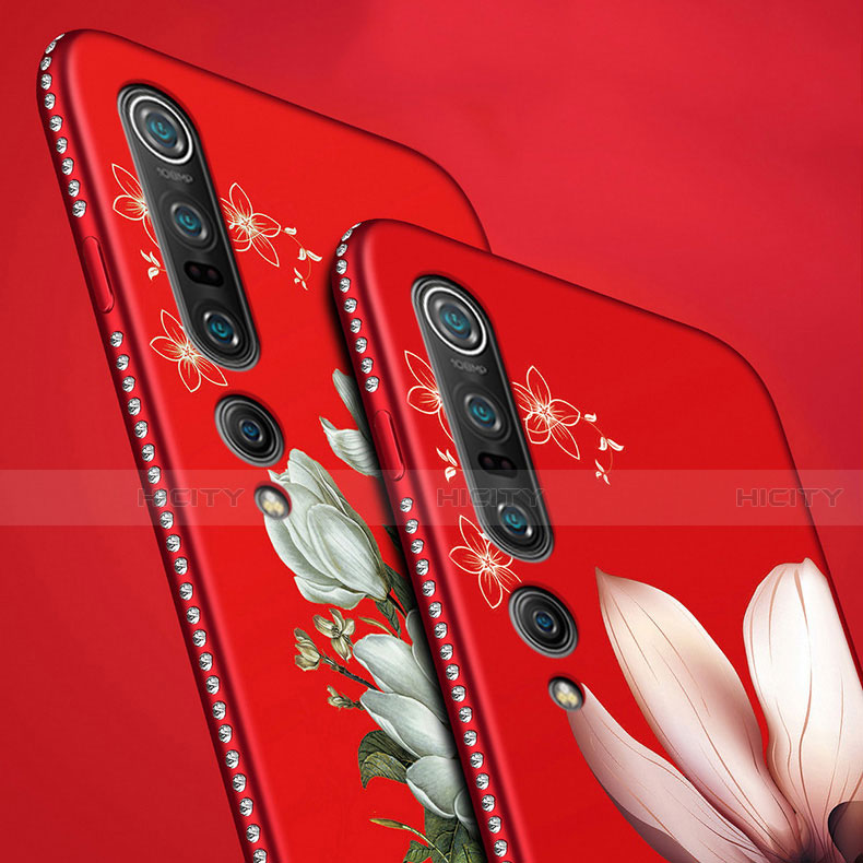 Xiaomi Mi 10 Pro用シリコンケース ソフトタッチラバー 花 カバー K01 Xiaomi 