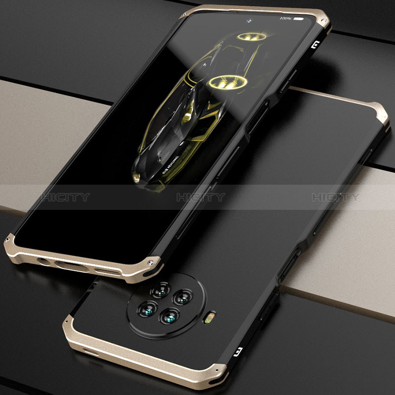 Xiaomi Mi 10T Lite 5G用360度 フルカバー ケース 高級感 手触り良い アルミメタル 製の金属製 Xiaomi ゴールド・ブラック