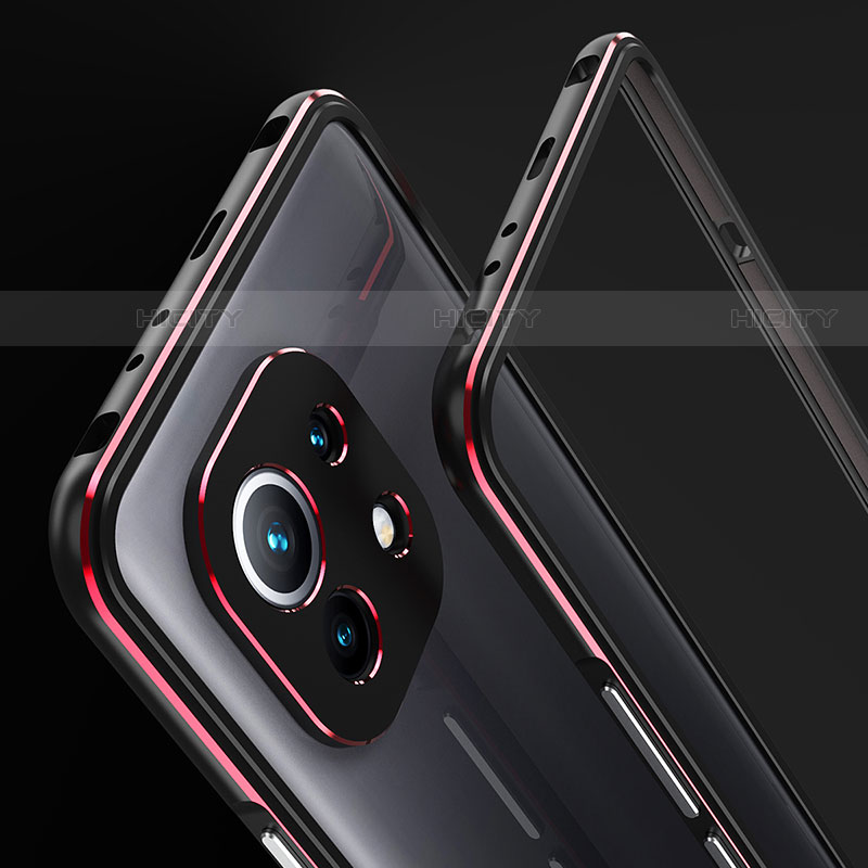 Xiaomi Mi 11 5G用ケース 高級感 手触り良い アルミメタル 製の金属製 バンパー カバー T01 Xiaomi 