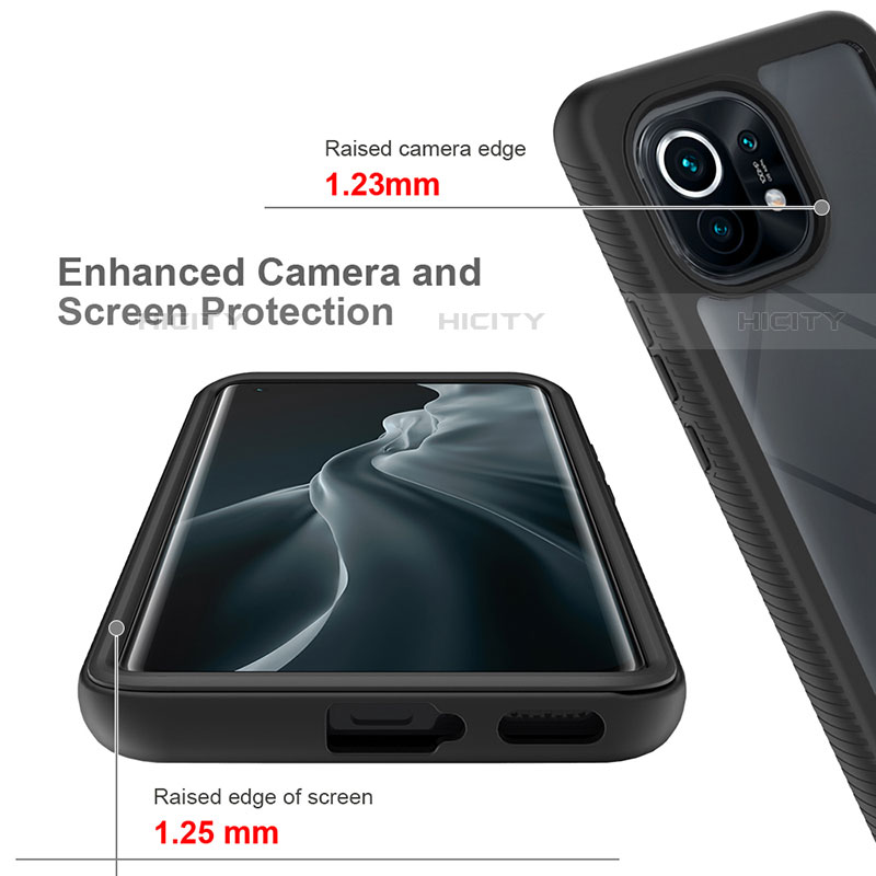 Xiaomi Mi 11 5G用360度 フルカバー ハイブリットバンパーケース クリア透明 プラスチック カバー Xiaomi 
