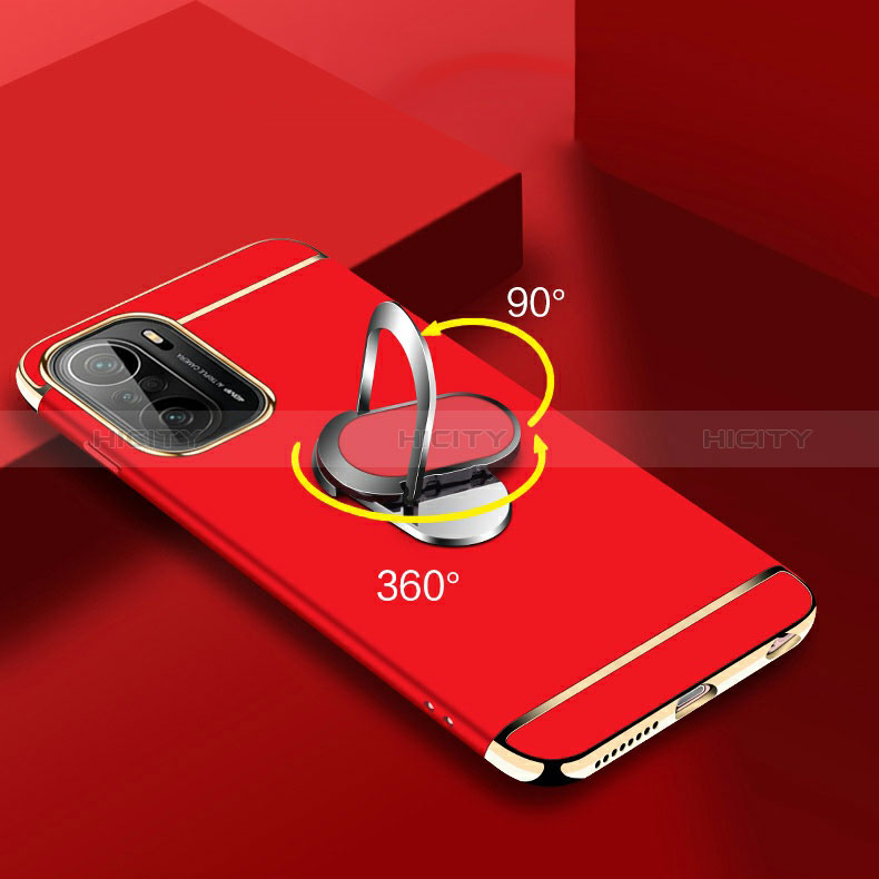Xiaomi Mi 11X Pro 5G用ケース 高級感 手触り良い メタル兼プラスチック バンパー アンド指輪 Xiaomi 