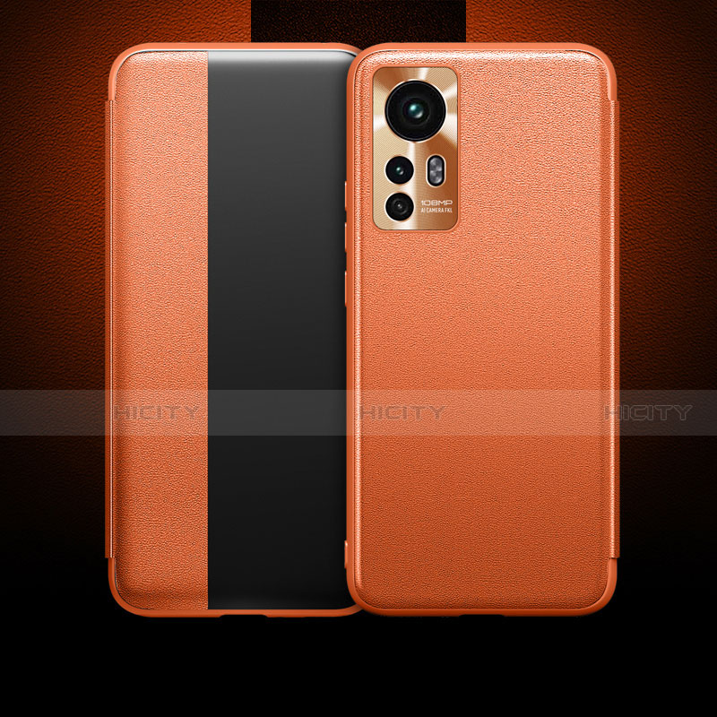 Xiaomi Mi 12 5G用手帳型 レザーケース スタンド カバー L04 Xiaomi オレンジ