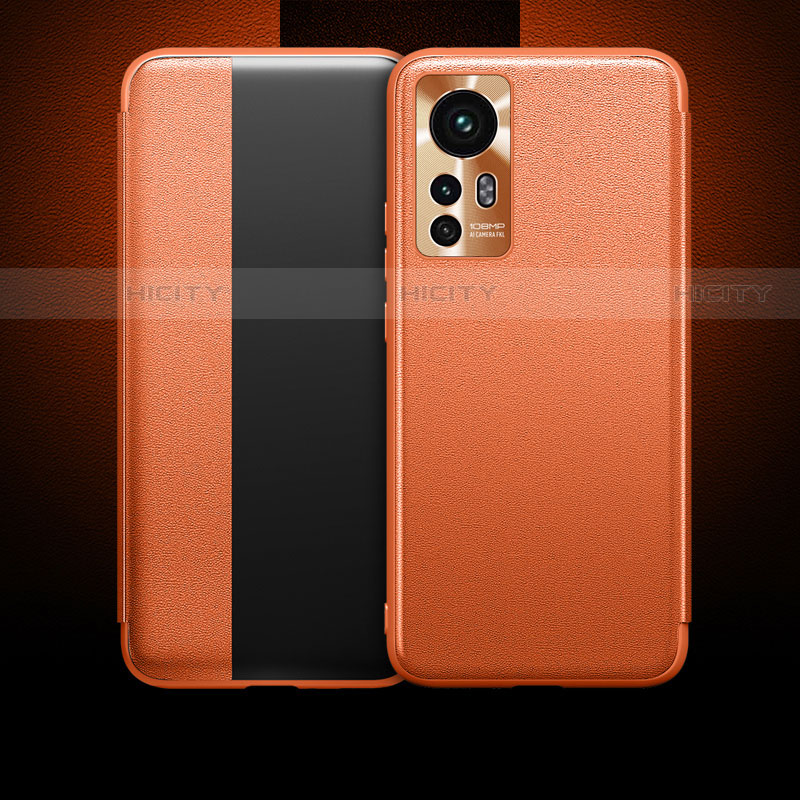 Xiaomi Mi 12 Pro 5G用手帳型 レザーケース スタンド カバー L04 Xiaomi オレンジ