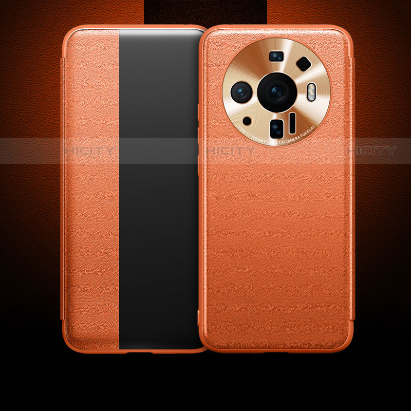 Xiaomi Mi 12 Ultra 5G用手帳型 レザーケース スタンド カバー Xiaomi オレンジ