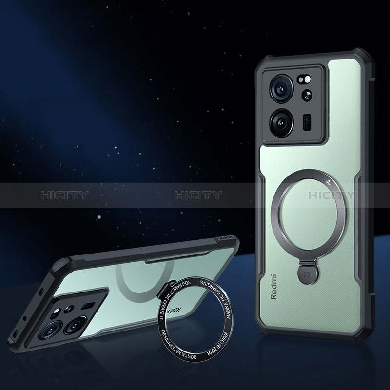 Xiaomi Mi 13T 5G用極薄ソフトケース シリコンケース 耐衝撃 全面保護 クリア透明 カバー Mag-Safe 磁気 Magnetic Xiaomi ブラック