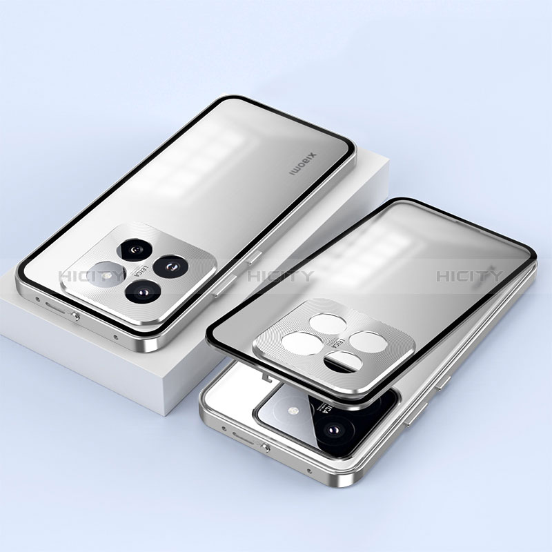 Xiaomi Mi 14 5G用ケース 高級感 手触り良い アルミメタル 製の金属製 360度 フルカバーバンパー 鏡面 カバー P01 Xiaomi 