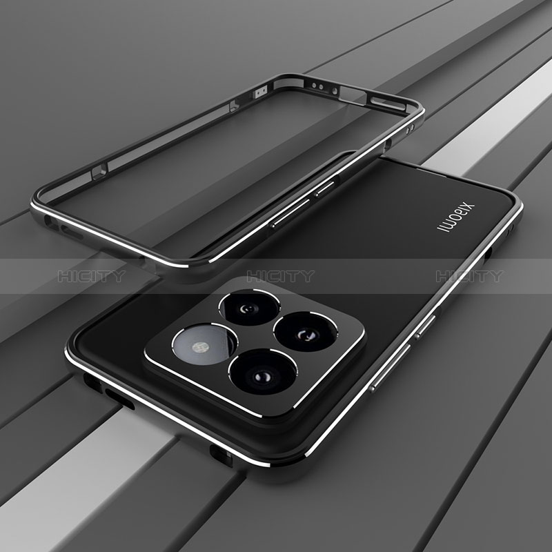 Xiaomi Mi 14 Pro 5G用ケース 高級感 手触り良い アルミメタル 製の金属製 バンパー カバー JZ2 Xiaomi ブラック
