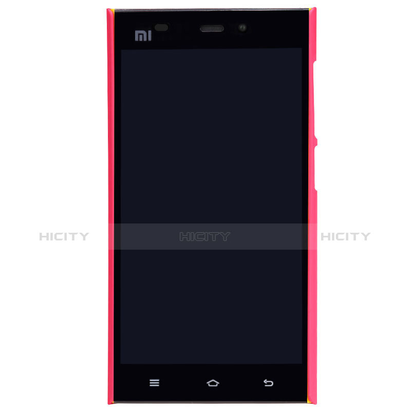 Xiaomi Mi 3用ハードケース プラスチック メッシュ デザイン Xiaomi レッド