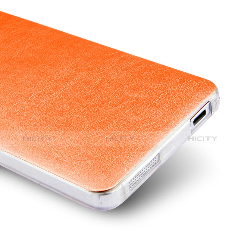 Xiaomi Mi 4用ハードケース プラスチック レザー柄 Xiaomi オレンジ
