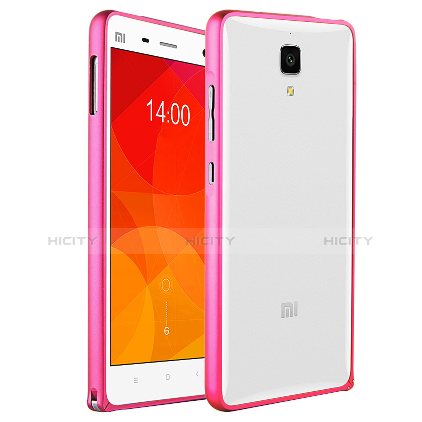 Xiaomi Mi 4 LTE用ハイブリットバンパーケース クリア透明 プラスチック Xiaomi ピンク