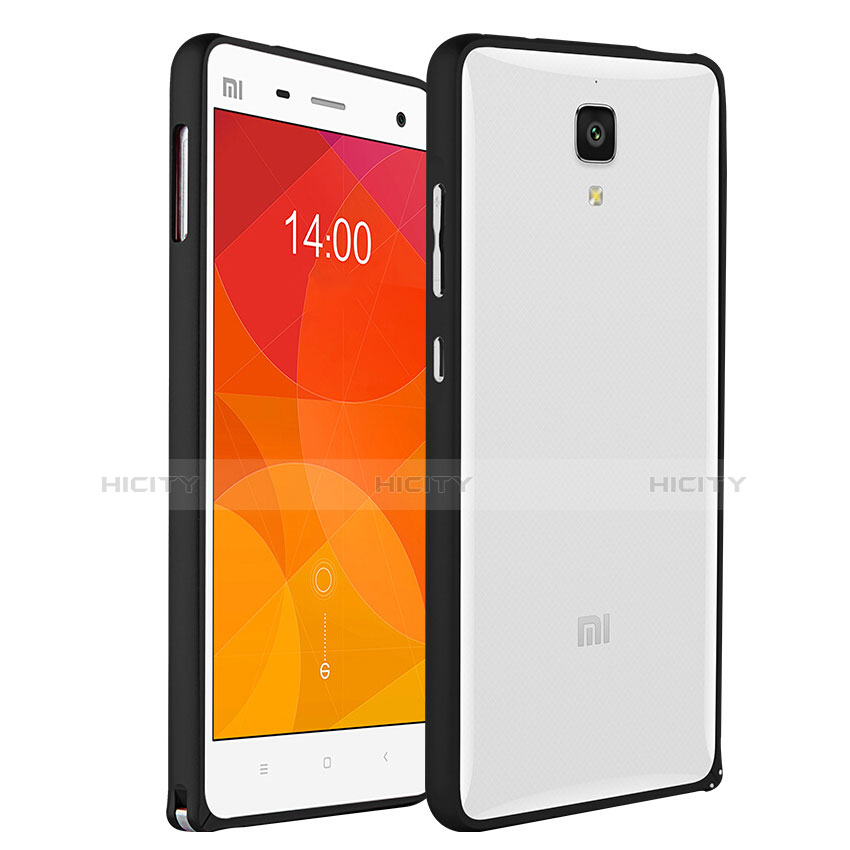Xiaomi Mi 4 LTE用ハイブリットバンパーケース クリア透明 プラスチック Xiaomi ブラック